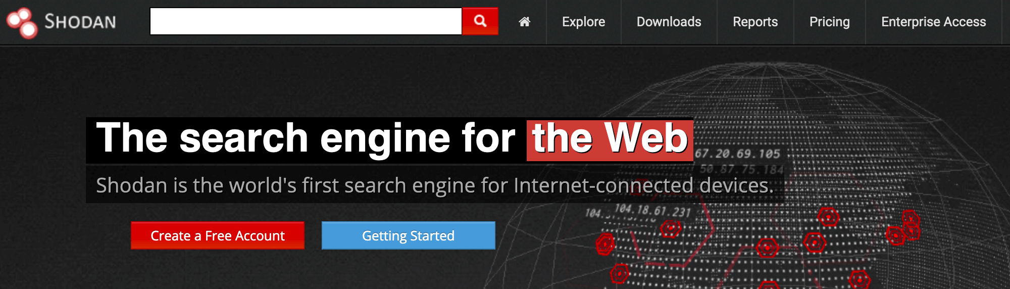 Most search filters require a Shodan account.