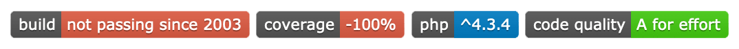 Code Quality: A for effort